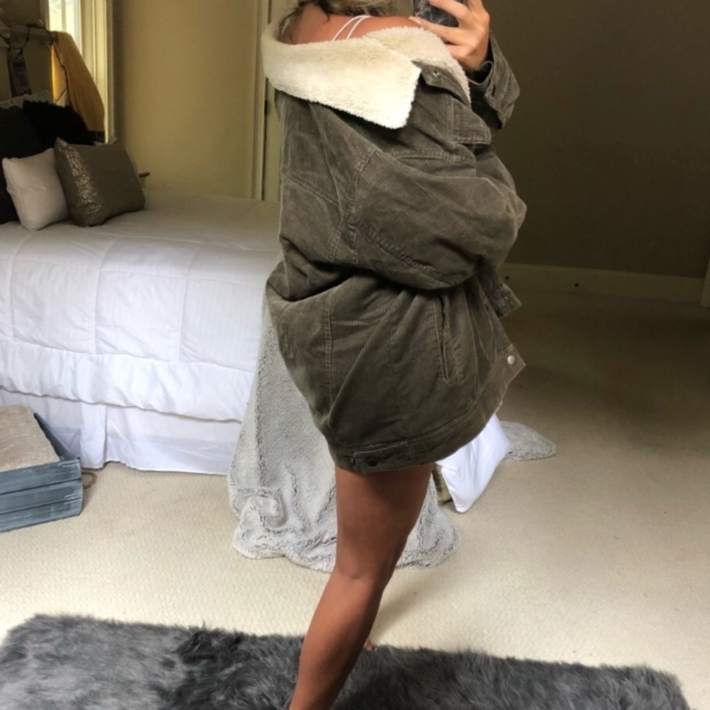 Olive timberland Sherpa jacket - Picture 6 of 7